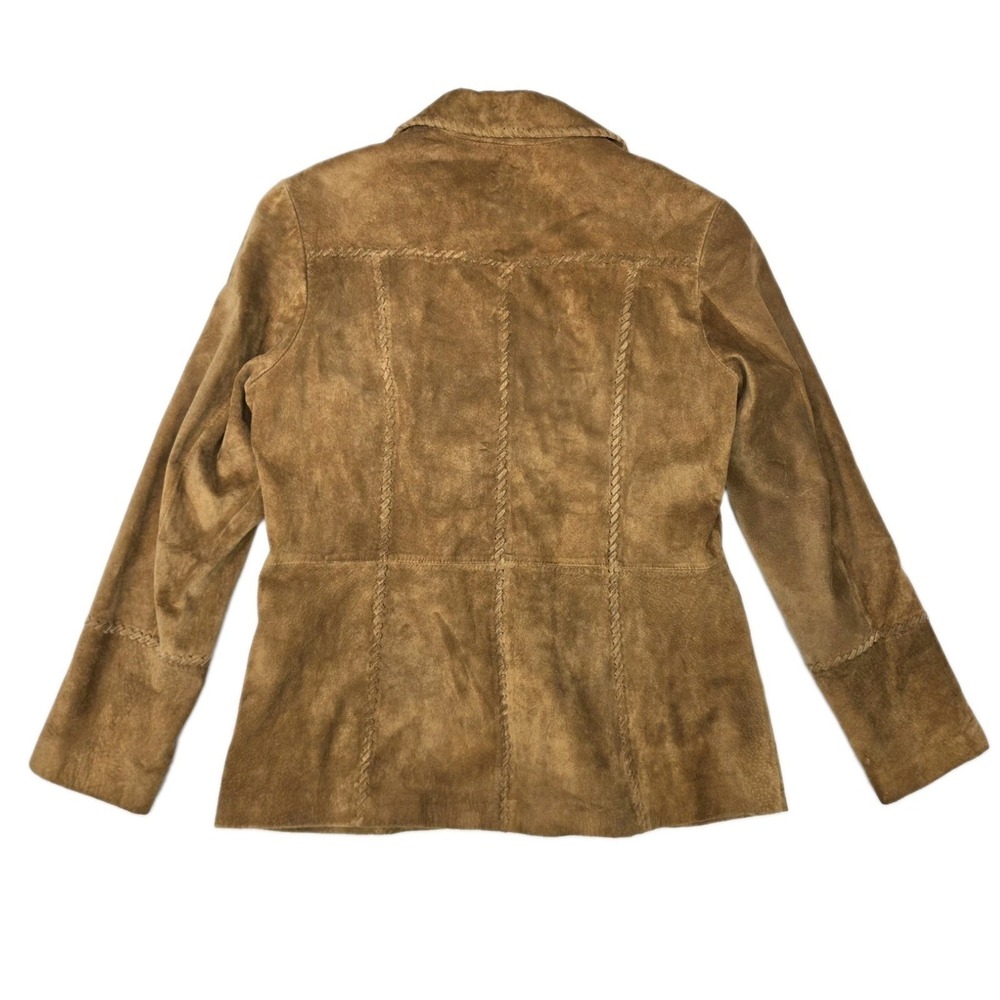 Vtg Wilsons Leather Womens L Suede Leather Jacket Western Festival Rodeo 3372 - Picture 2 of 9